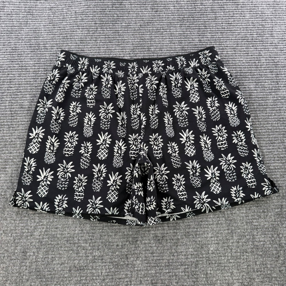 Chubbies Mens Large Ultimate Training Shorts Pineapple Black White 5.5" Inseam